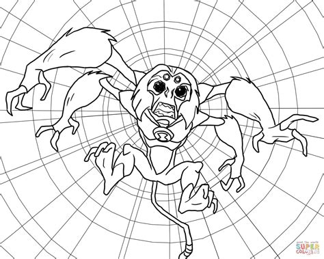 Ben 10 Spider Monkey Coloring Pages Coloring Pages