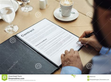 Business Person Signing Contract Concept Stock Image Image Of Indoors