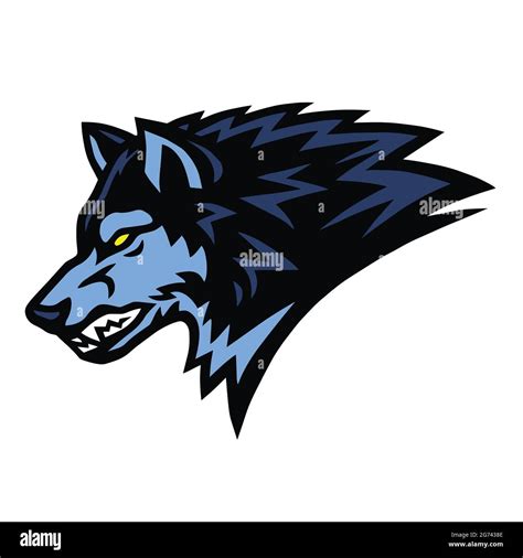 Angry Wolf Beast Logo Of Sports Mascot Design Vector Illustration Stock