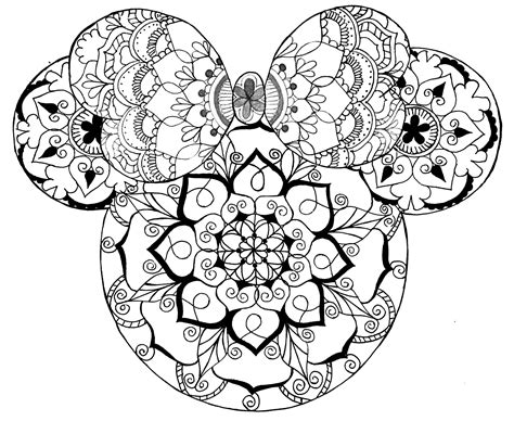 Disney Mandala Minnie Mouse Mandala Kunst | Mandala coloring pages