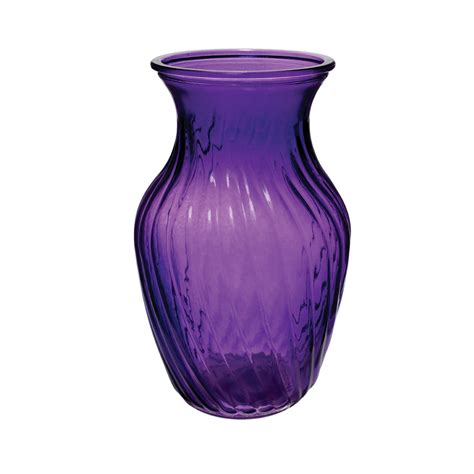 Purple Bunch Vase W Swirl 8 H X 4 12 Per Case