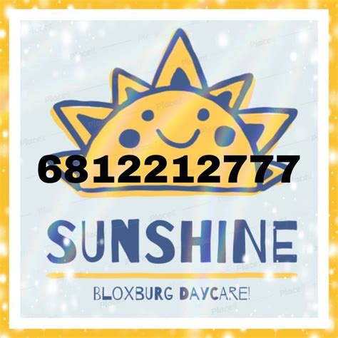 Bloxburg Sunshine Daycare Decal Picture Code