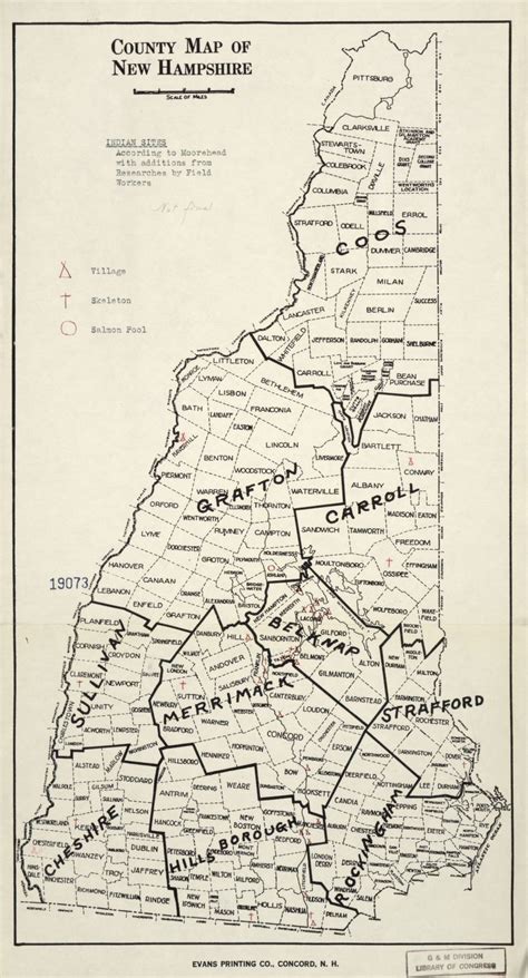 County Map Of New Hampshire Library Of Congress