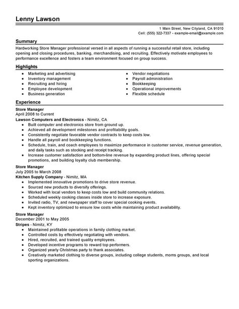 Proper formatting makes your cv scannable by ats bots and easy to read for human recruiters. Best Store Manager Resume Example | LiveCareer