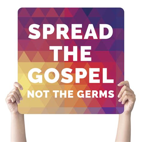Geometric Bold Spread The Gospel Handheld Sign Church Banners