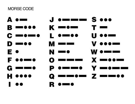 printable morse code translator