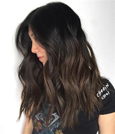 Subtle Balayage Brunette Dark Brunette Hair Balayage Hair Dark Hair