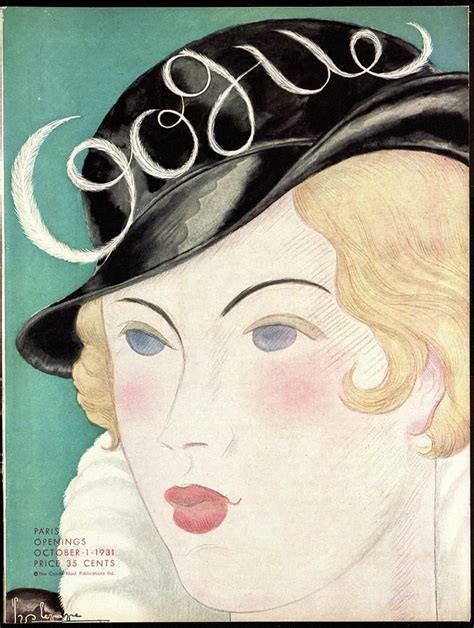 A Vintage Vogue Magazine Cover Of A Woman By Georges Lepape Vogue