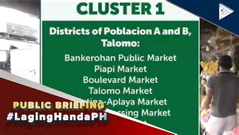 District Clustering Ipinatutupad Sa Davao City Upang Malimitahan Ang