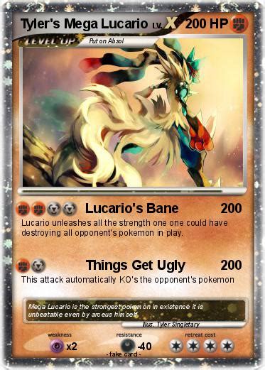 Official pokémon trading card game card sleeves. Pokémon Tyler s Mega Lucario - Lucario's Bane - My Pokemon Card