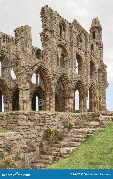 Whitby Abbey Ruin Yorkshire Uk Stock Photo Image Of Architecture