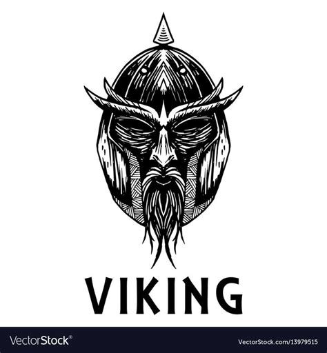 Viking Warrior Head Or Mask Ancient Mythology Swedish Or Norse