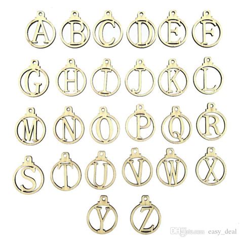 Wooden A Z Alphabet Christmas Ornaments Hanging Party Festival T