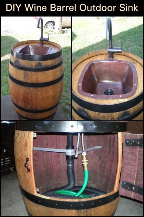 Diy Wine Barrel Outdoor Sink Diy Projects For Everyone Outdoor