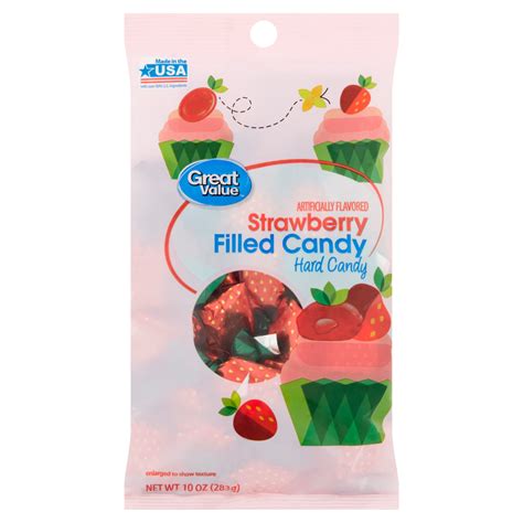 Great Value Strawberry Filled Hard Candy 10 Oz