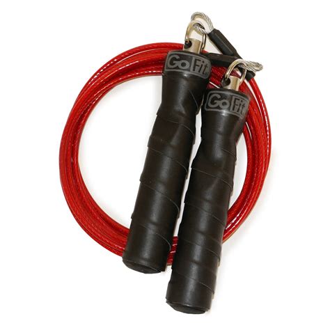 Gofit 9 Pro Cable Jump Rope With Padded Contour Grip Handles Fitness