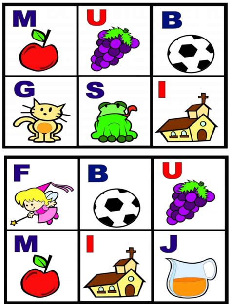 EducaÇÃo MÔnica Valeton Alfabeto Bingo Ilustrado Letras E Figuras