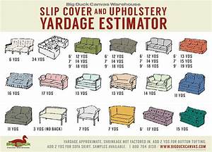 How Many Yards A Visual Yardage Guide For Slipcovers Big Duck Canvas