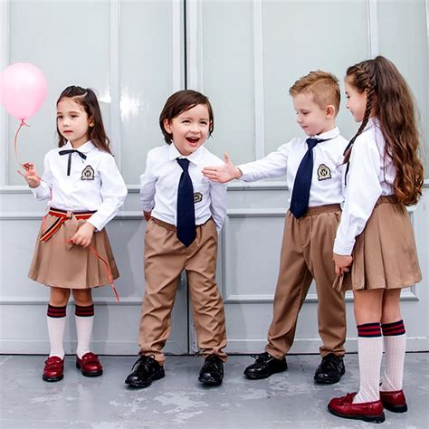 New Spring Kids England Kindergarten Primary School Uniforms Girls Boys