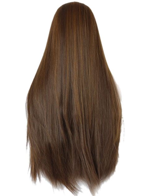 long brown chocolate ombre straight synthetic lace front wig fashionlovehunter