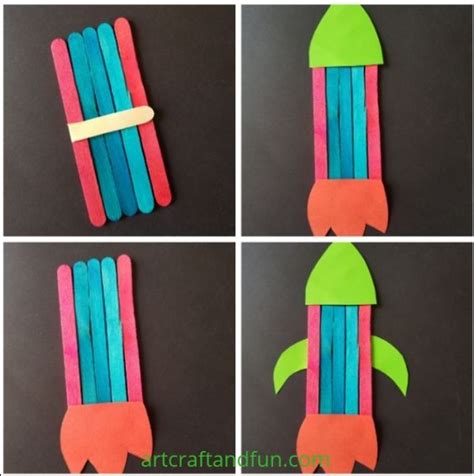 How To Make Rocket Craft For Preschoolers With Free Template