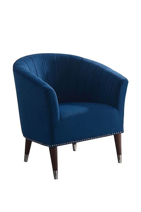 Performance velvet upholstery in ink blue. Bellini Armchair Ink Blue Velvet | Furniture prices, Blue ...