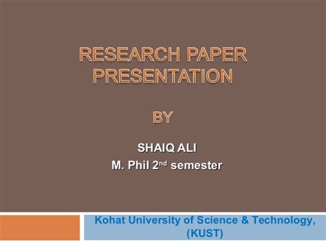 Research Paper Presentation Shaiq