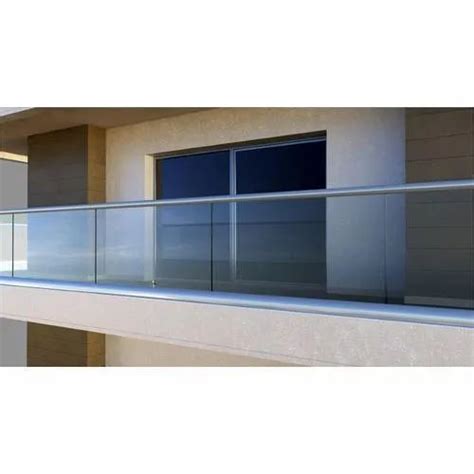 Aluminium Balcony Aluminum Toughened Glass Railing For Indoor