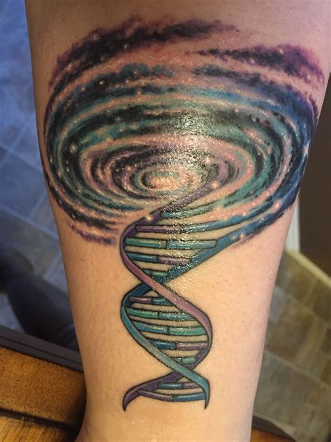 My Dna Galaxy Tattoo Science Tattoos Dna Tattoo Biology Tattoo