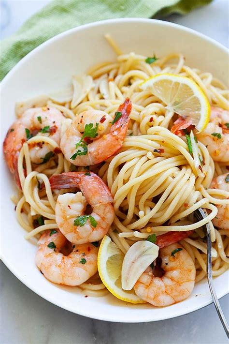 Fry the onion, garlic and mushrooms in a little olive oil. Shrimp Scampi (with White Wine Sauce!) — Easy Weeknight ...