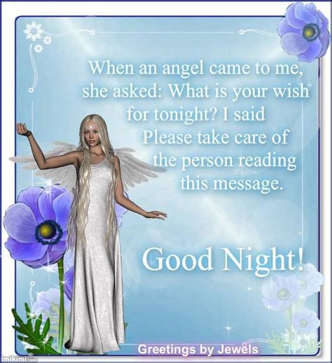 Pin By Gail Mountain On Angels Good Night Angel Good Night Blessings