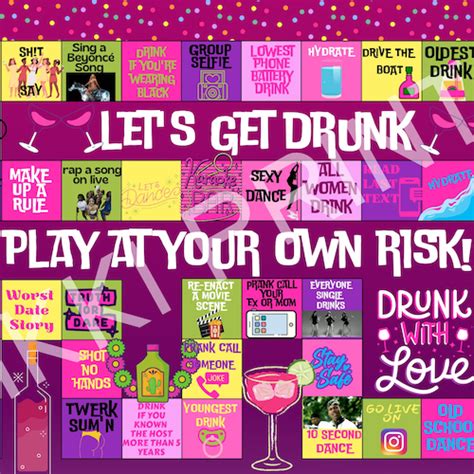 Adult Drinking Board Game Drinking Game Girls Night Out Etsy