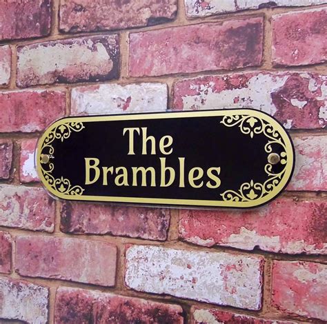 Personalised House Name Plaque With Floral Detailing House Sign Solutions