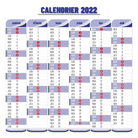 Calendrier 2022 Et 2022 Scolaire Clipart