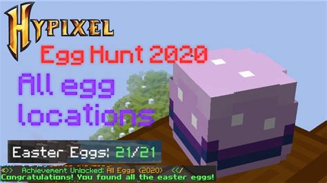 All Hypixel Easter Egg Hunt Location 2020 Youtube