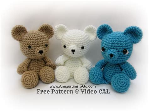 Crochet Teddy Bear Written Pattern And Video ~ Amigurumi To Go