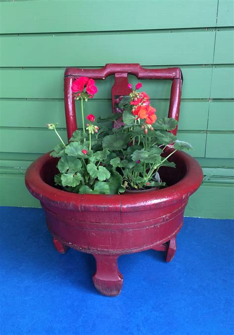 Handmade in our workshop in bath, these adorable, ro. Vintage Chinese baby bath......makes lovely planter ...
