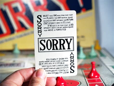Sorry Board Game Cards Printable Best Free Printable