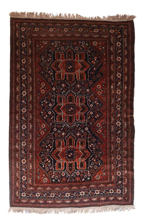 Antique Red Qashqaikashkai Persian Area Rug