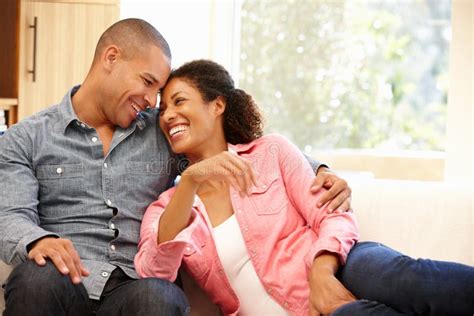 Mixed Race Couple At Home Stock Image Image Of Attractive 54957207
