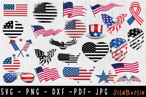 Usa Flag Svg Bundle Free Svg Cut Files