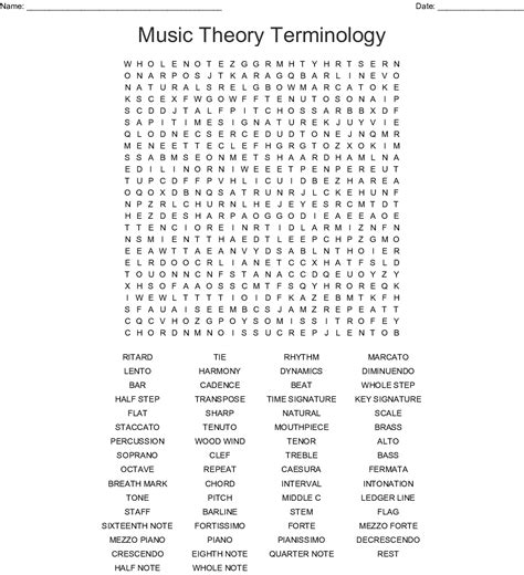 Music Word Search Puzzles Printable Word Search Printable
