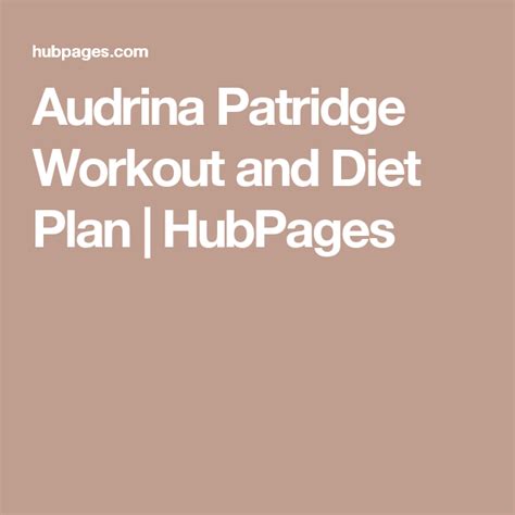 Audrina Patridge Workout And Diet Plan Audrina Patridge Workout Diet Plan