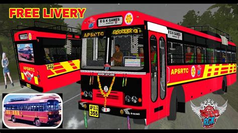 Apsrtc Livery Ts Apsrtc Bus Mod By Cj Project Red Apsrtc Youtube