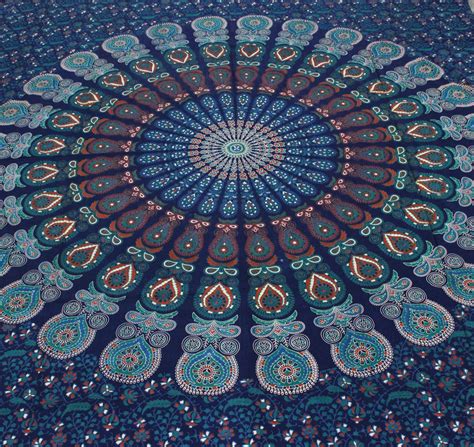 Price will show in cart. Blue Hippie tapestry - Turquoise Blue Table Cloth