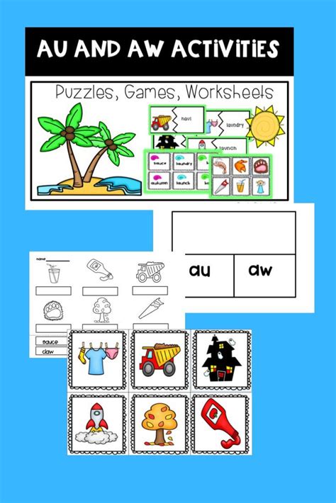 Words With Au And Aw Spelling Practice Activities Phonics Activities