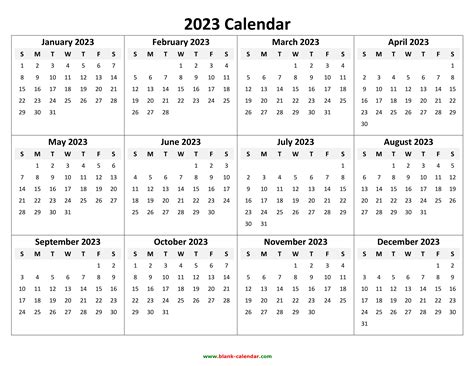 Downloadable Yearly Calendar 2023 Get Calendar 2023 Update
