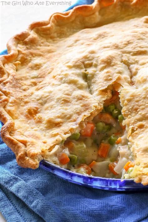 I love using my homemade pie crust recipe for today's chicken pot pie. Chicken Pot Pie - The Girl Who Ate Everything