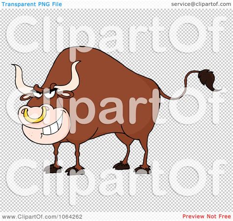 Clipart Tough Bull Royalty Free Vector Illustration By Hit Toon 1064262