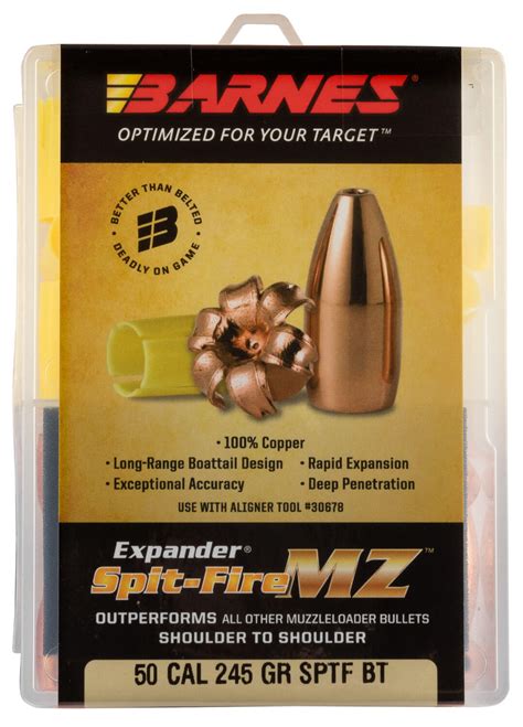 Barnes Bullets 30574 Spit Fire Mz Expander 50 Cal Spit Fire Mz 245 Gr